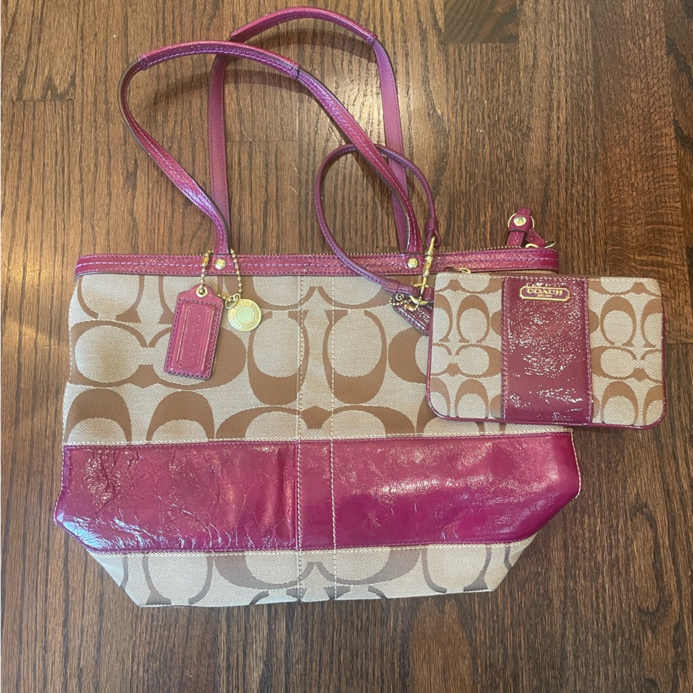 Coach Y2K Fuchsia Purse and Wallet